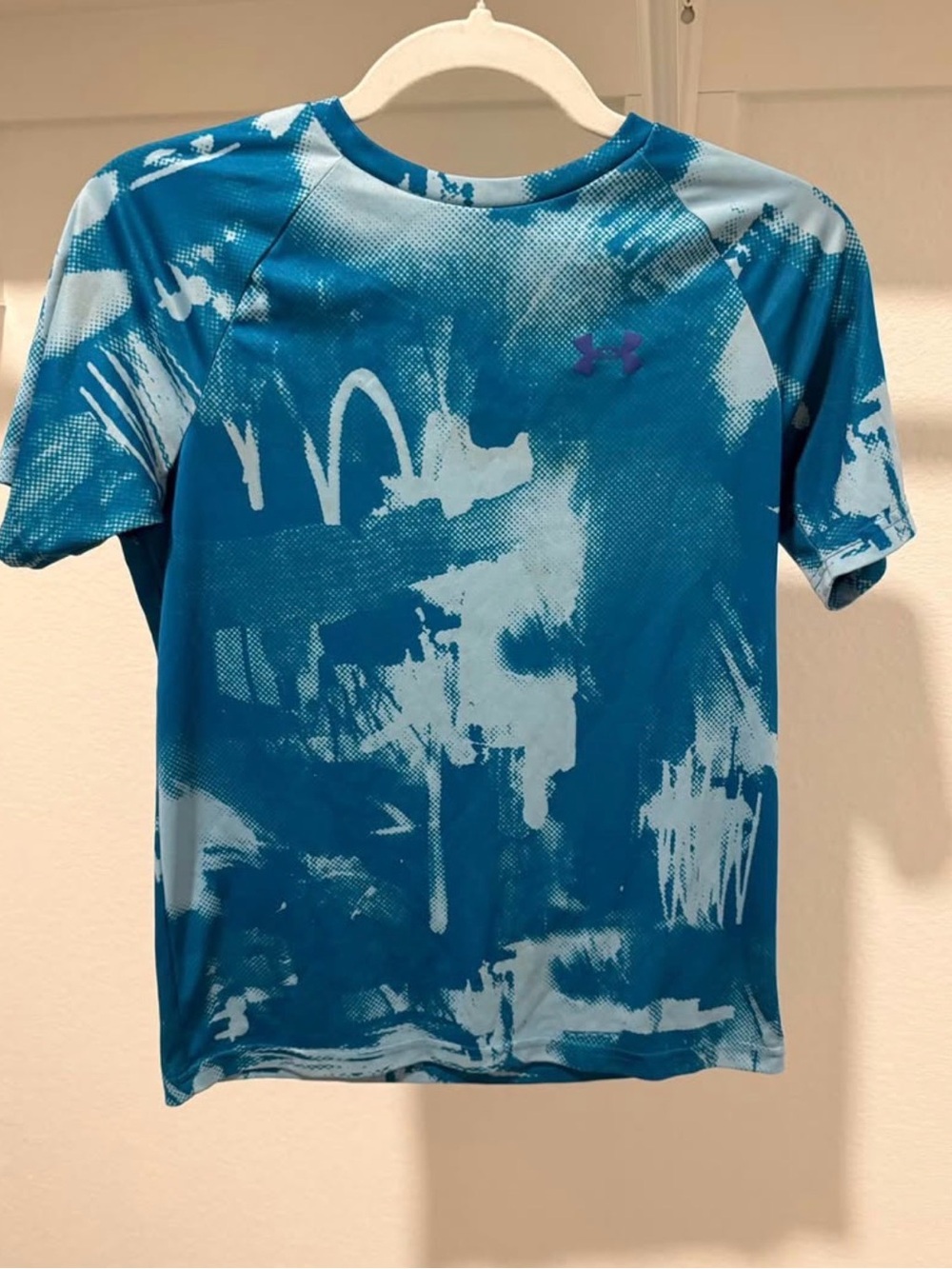 Under Armour Blue & Light Blue Abstract Print Performance Tee